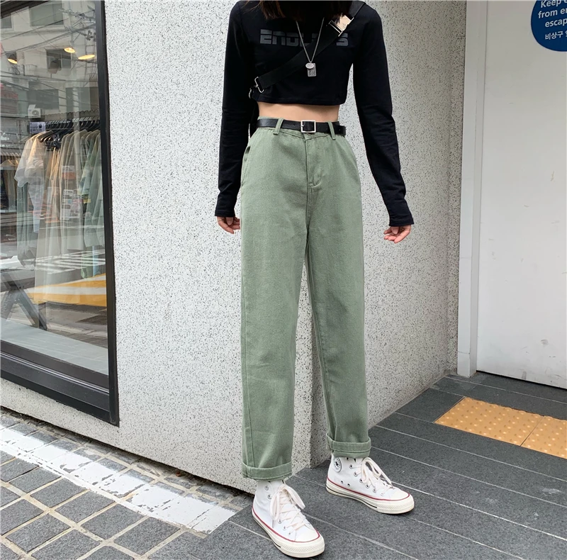 Denim Pants Women High Waist Harem Pants Loose Jeans Plus Size Trousers Women Casual Streetwear Pantalon Femme