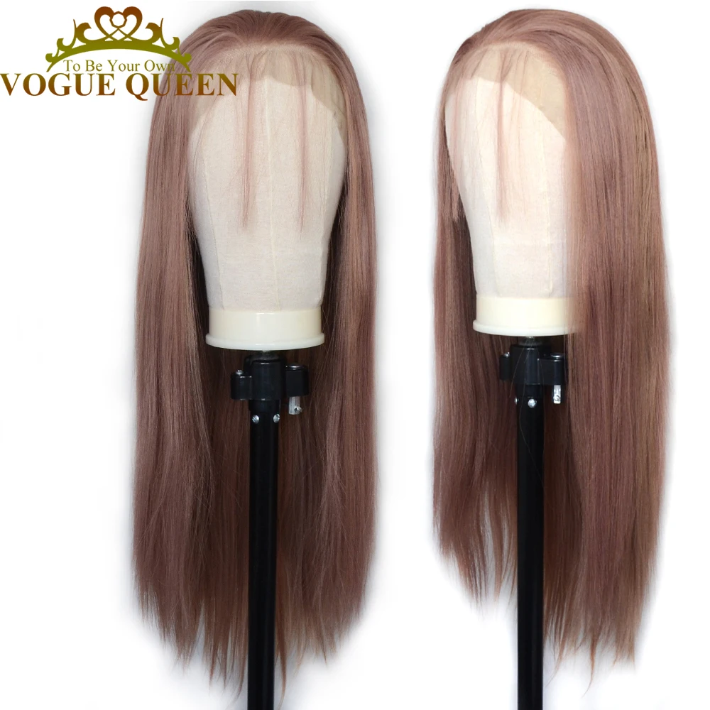 Парик Vogue Queen 13 × 6 светло-розовый и фиолетовый длинный прямой свободный с