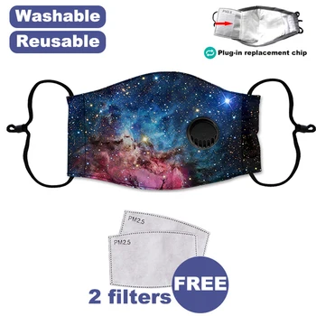 

1pcs Fashion Face Mask For Woman Man New Anti-Dust Anti Pollution Washable Mask Cloth Activated Carbon PM2.5 filter Fespira