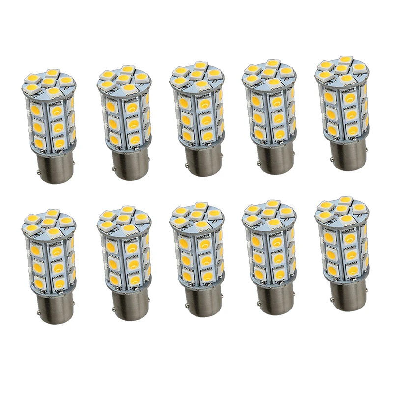 10X теплый белый 27 SMD светодиодный 1156 1141 1003 RV Кемпер трейлер интерьер Светильник лампы