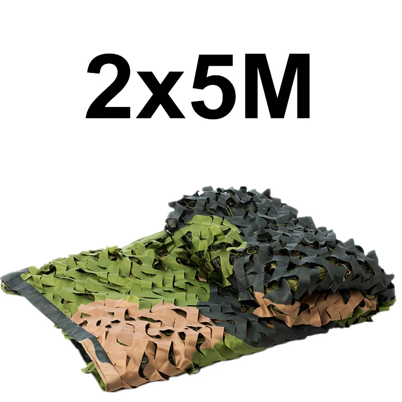 2x5M WELEAD усиленный Лесной Камуфляж 3 цвета камуфляжная сетка Военная униформа для Охота чехол камуфляжной расцветки из плетение тени сада скрывает из сетчатого материала в стиле Вечерние - Цвет: 2x5M