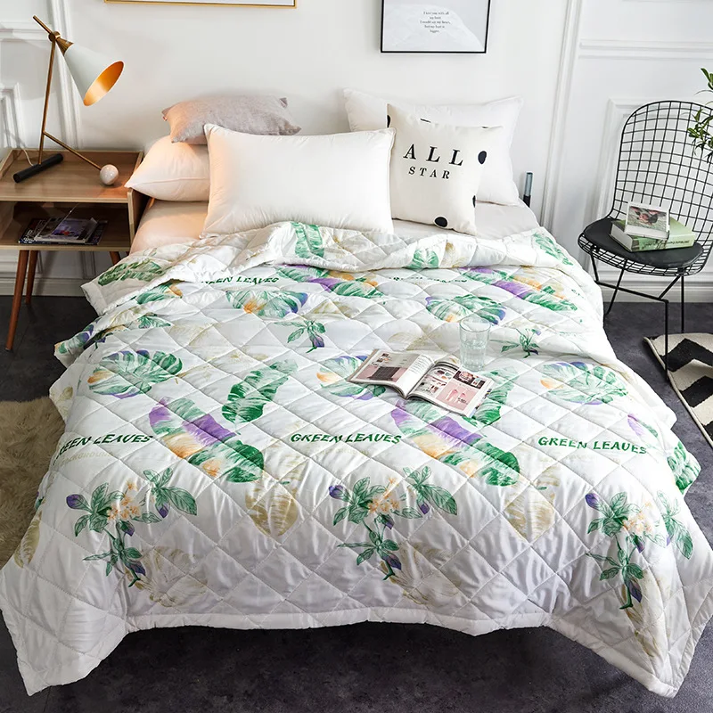 

2019 New Products Activity Printed Summer Blanket Super Soft Brushed-Washing Skin-Friendly Air Conditioner Summer Quilt Special