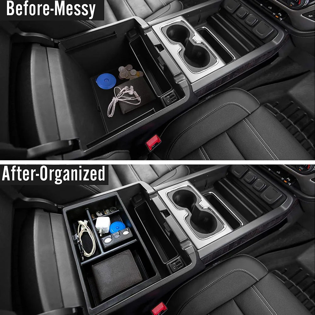 

Center Console Glove Storage Box Armrest Organizer Tray FOR Chevrolet Tahoe Suburban Silverado GMC Sierra Yukon 2015-2018