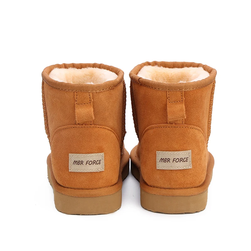 Australia Women Snow Boots Genuine Cowhide Leather Ankle Boots Warm Winter Boots Woman shoes large size 34-44