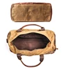 WaterProof Waxed Canvas Leather Men Travel Bag Hand Luggage Bag Carry On Large tote Vintage Men Duffle Weekend Bag big Overnight 5
