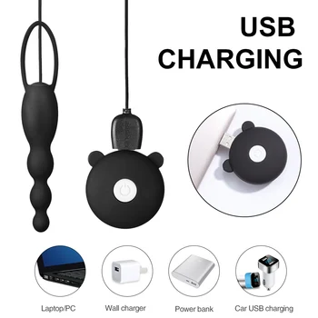 Silicone Anal Beads Butt Plug Vibrator Anal Plug Toy Strapon Dildo Male Prostate Massager Anal Sex Toys For Women Adult 18 toys 5