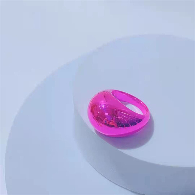 Sell Gold Silver Color Multicolor Oval Geometric Irregular Acrylic Resin Rings For Women Index Finger Jewelry Vintage Rings