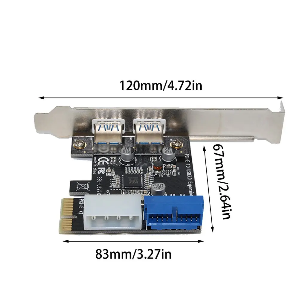 1 шт. компьютерные офисные компоненты Ssu настольные Usb3.0 карты расширения Pci-E до Usb3.0 с фронтальным 20Pin интерфейсом Usb3.0 адаптер
