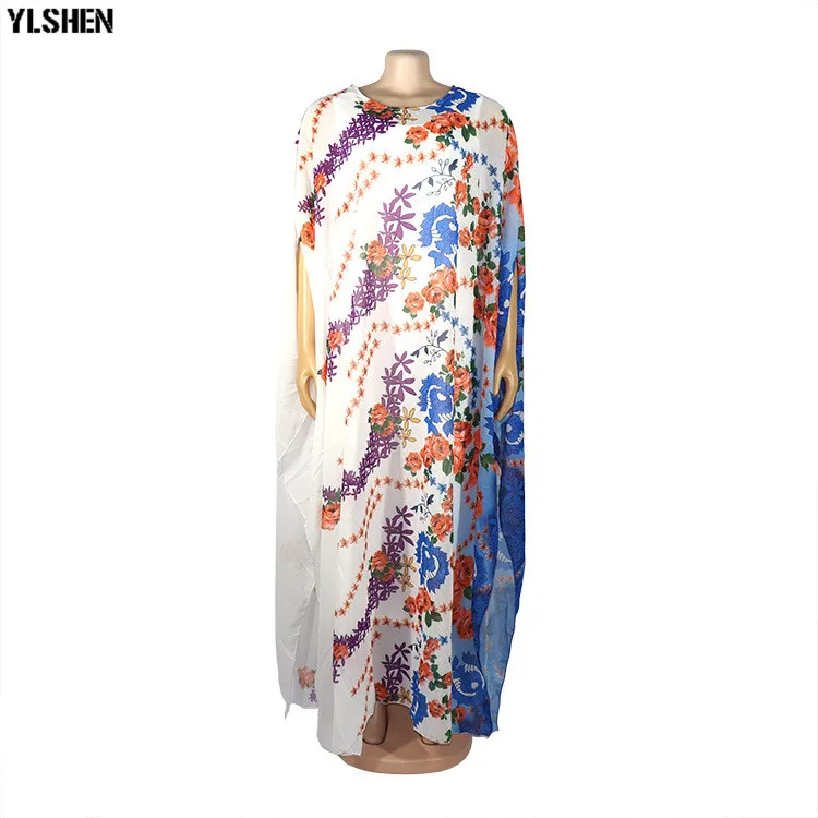 African Dresses for Women 2019 New African Clothes Dashiki Hooded Ankara Dresses Bazin White Print Traditional Two Piece Set African Long Dress Wear for Lady Hight Quality Fashion Basin Riche Robe Africaine Femme 2019 02