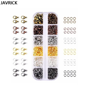 

972pcs 6 Colors Lobster Claw Clasps Open Jump Rings Craft Tool DIY Necklace Bracelet Accessories Jewelry Making Tool