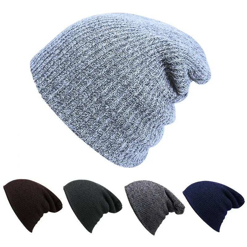Модные однотонные мягкие шапки унисекс на осень и зиму, теплые вязаные шапки, новинка, удобные повседневные Шапки в стиле хип-хоп