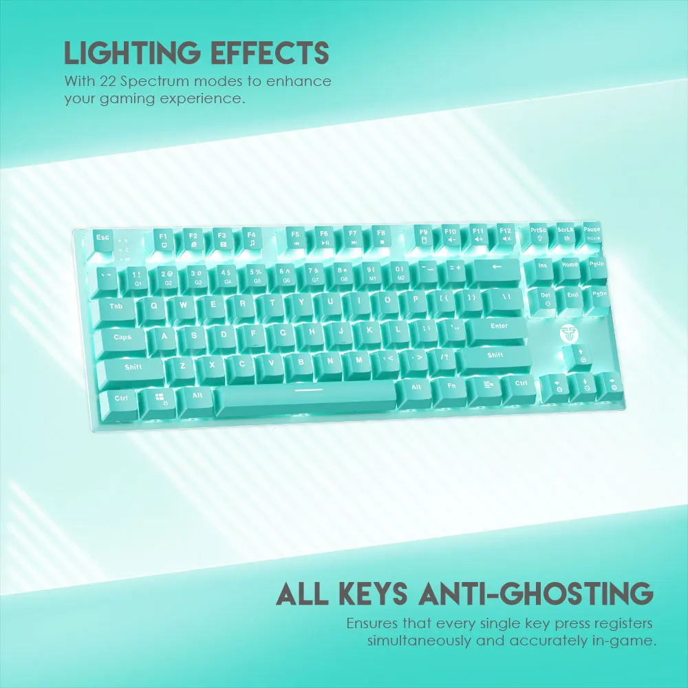 FANTECH MAXFIT87 87 Key Mechanical Keyboard Detachable Type-c Cable Wired LED Backlit Macro Gaming Keyboard Keycap gaming computer keyboard