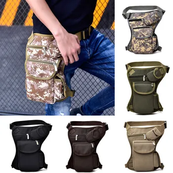 

Men Canvas Drop Leg Bag Waist Bag Fanny Pack Belt Hip Bum Military travel Multi-purpose Motorcycle Messenger Shoulder Bags @A