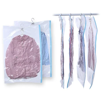 

home Convenient Vacuum Bag Storage Organizer Transparent Clothes Organizer Seal Compressed travel Saving Space Bags Package