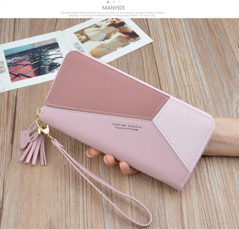 Retro Long female Wallet PU Leather Credit Holders woman Wallets Bag Casual Soft Ladies bag