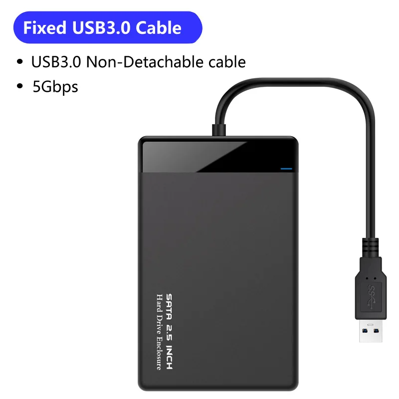 SATA III 2.5 Inches Hard Drive Enclosure Case USB3.0 Hard Disk Case Housing Support UASP