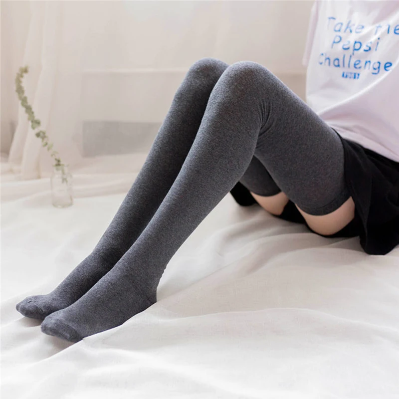 

Cotton Thigh Socks Over The Knee Lengthened 80cm Pure Cotton High Socks To Keep Warm In Autumn, Cute Women's Socks 185cm Wild