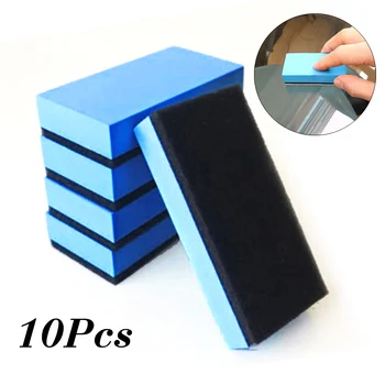 

10pcs Car Clean Sponges Ceramic Coating Sponge Glass Nano Wax Applicator Polish Pads Cleaning Tools New 8*4*1.8cm