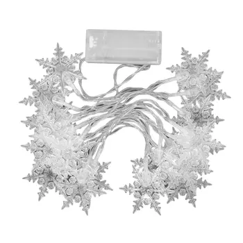 

2.1M 20LED Snowflake Shape LED String Light Battery Powered Outdoor Decoration Christmas Holiday Fairy String Light