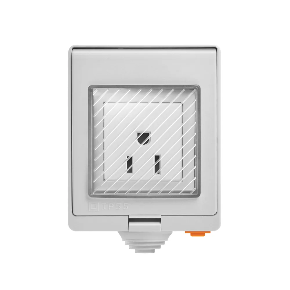 SONOFF S55 Wi-Fi розетка умное водонепроницаемое приложение Vocie дистанционное управление таймер AU DE FR US/ZA UK вилка IFTTT работа для Amazon Alexa Google - Цвет: US
