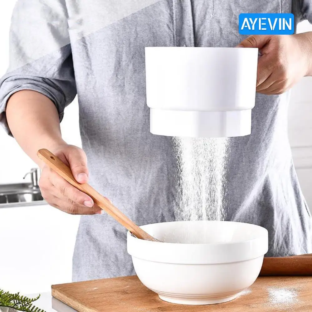 1 Liter Handheld Electric Flour Sieve Icing Sugar Powder Stainless Steel  Flour Screen Cup Shaped Sifter Kitchen Pastry Cake Tool - AliExpress