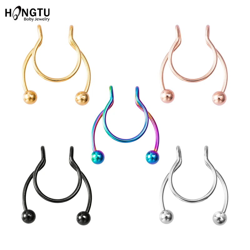 Fake Nose Piercing Jewelry 1-5pcs piercing jewelry nose rings body piercing jewelry body jewelry