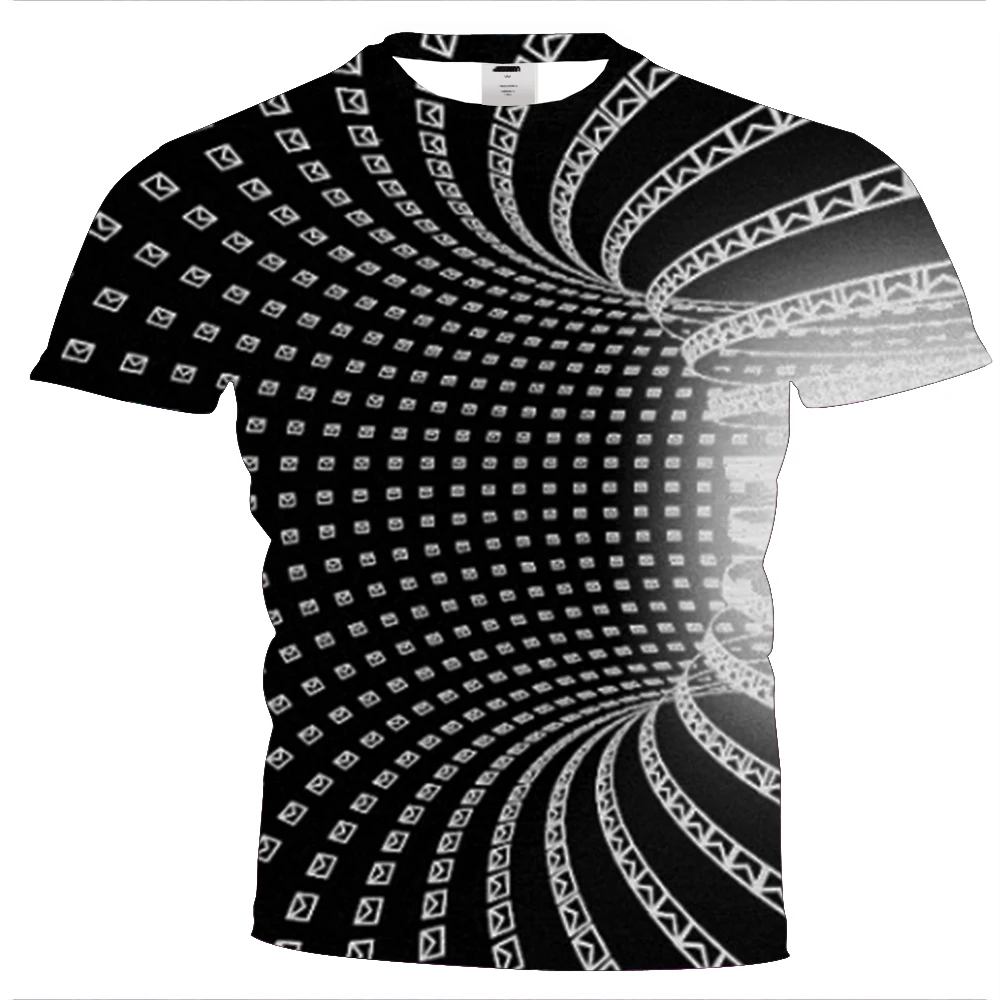 

UNEY Men's Psychedelic Swirl T-Shirt Short Sleeve Visual Deception Tops Tees 3D Pattern Tshirt Leisure Shirt Summer Purple Tees