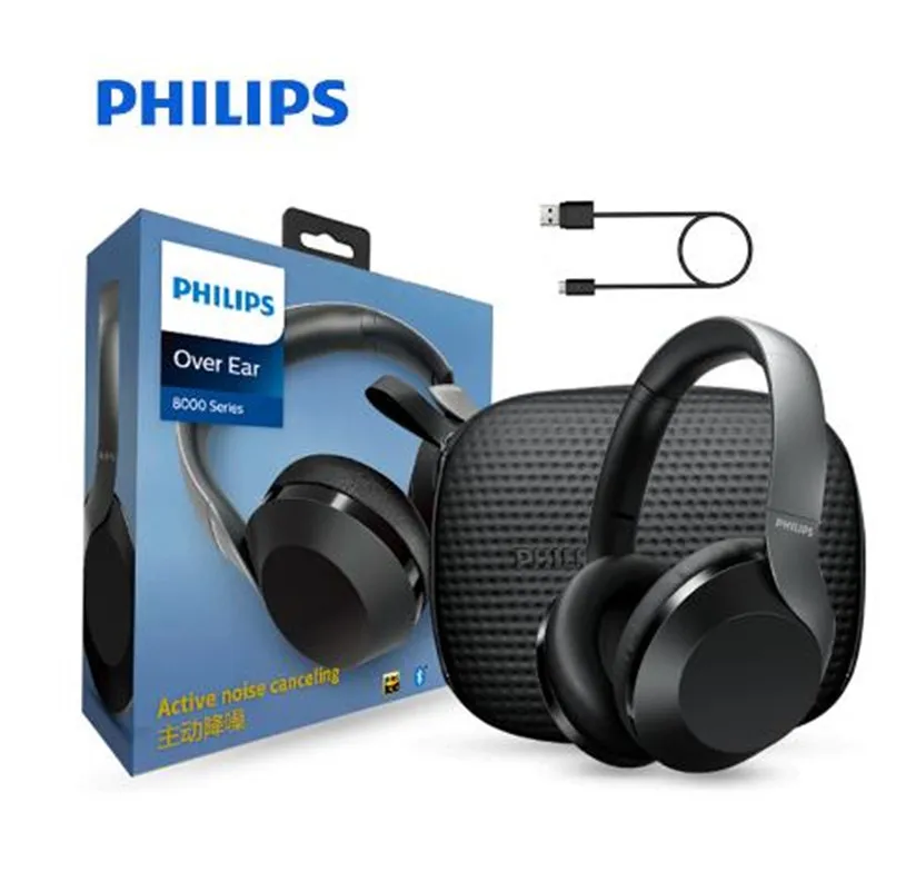 The new philips hifi taph 805 hi-res bluetooth 5.0 headset actively cancels the microphone noise support folding official test
