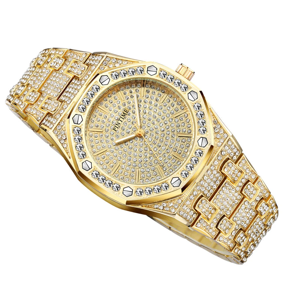 Креативные мужские часы Топ бренд класса люкс Iced Out часы для мужчин алмаз кварцевые наручные часы Мужские часы relogio masculino reloj hombre