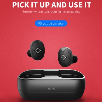

V5 TWS Wireless Earphones Waterproof HiFi Headset Bluetooth 5.0 Earbuds Noise Cancelling Gaming Headset for Smart Phone
