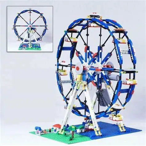 

15033 1170PCS Street Series Compatible Legoes Ferris Wheel Model Building Block with Electric Motor Bricks Toys for children