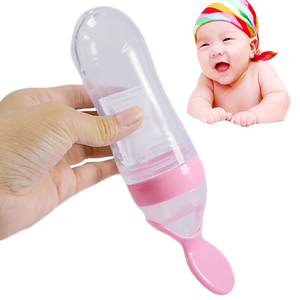 

Silicone Training Baby Spoons Rice Paste Bottle Squeeze Spoon Kids Feeding Tool Safety Infant Feeding Spoon Kids Utensils Things