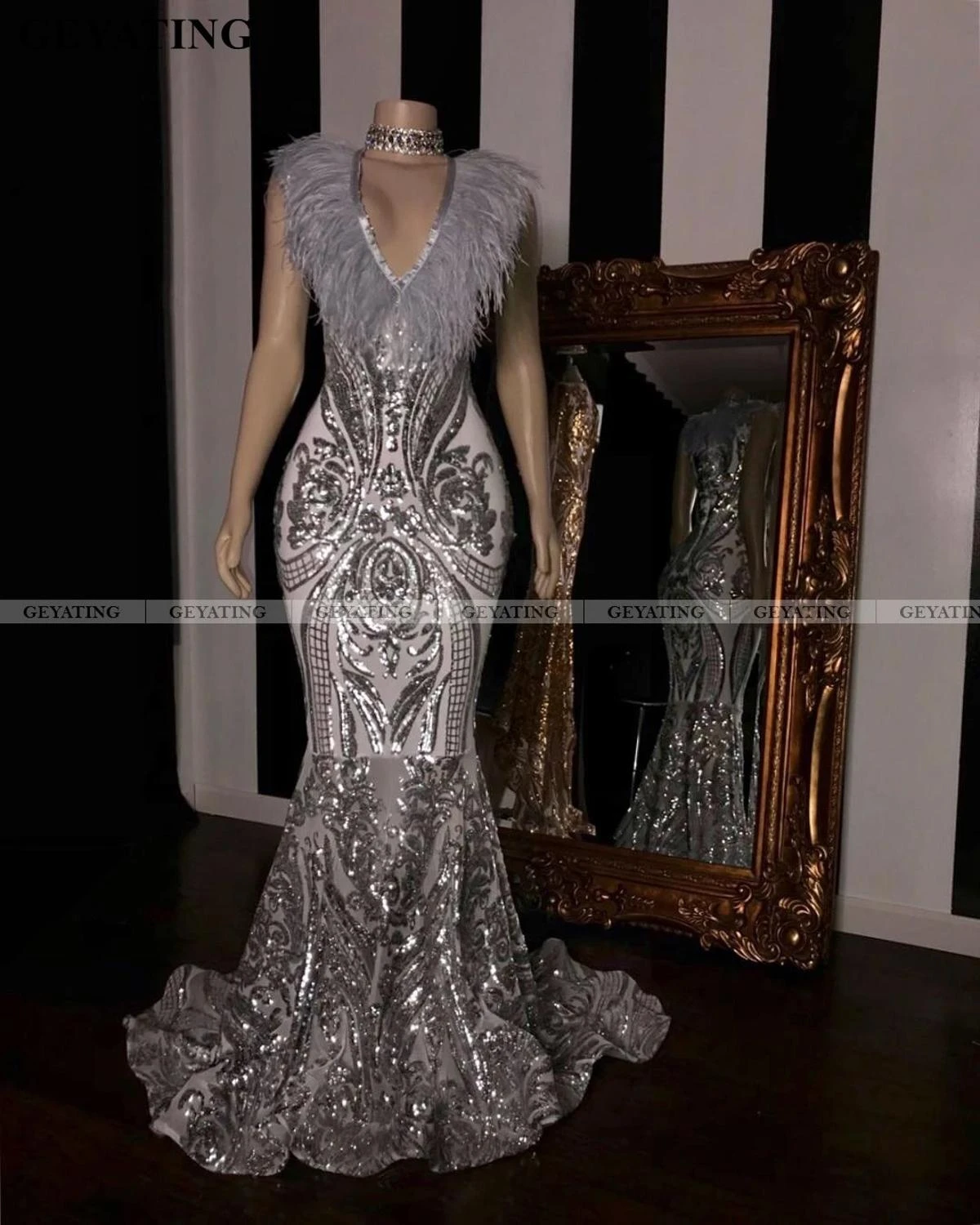 silver graduation dresses
