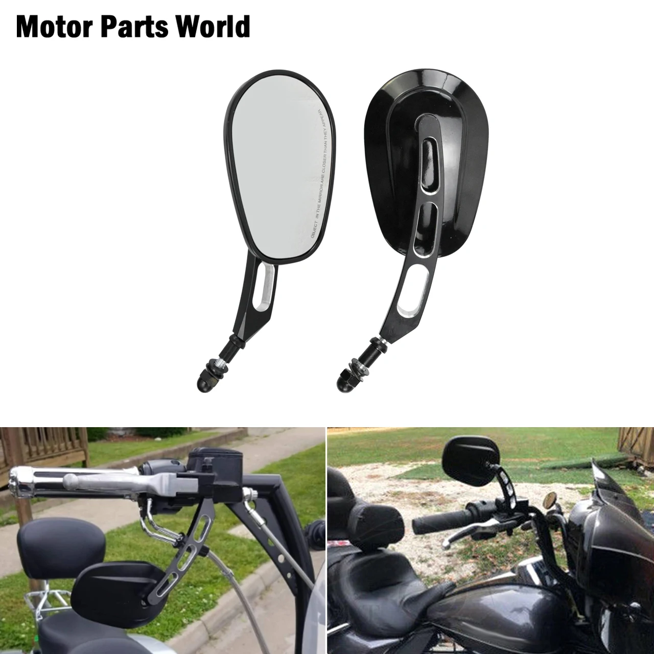 Мотоциклетное универсальное боковое зеркало заднего вида 8 мм для Harley Touring Road King