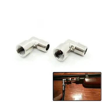 

PCP Air Rifle Airgun Paintball 2pcs 90 Degree Elbow Co2 Air Fitting 1/8NPT