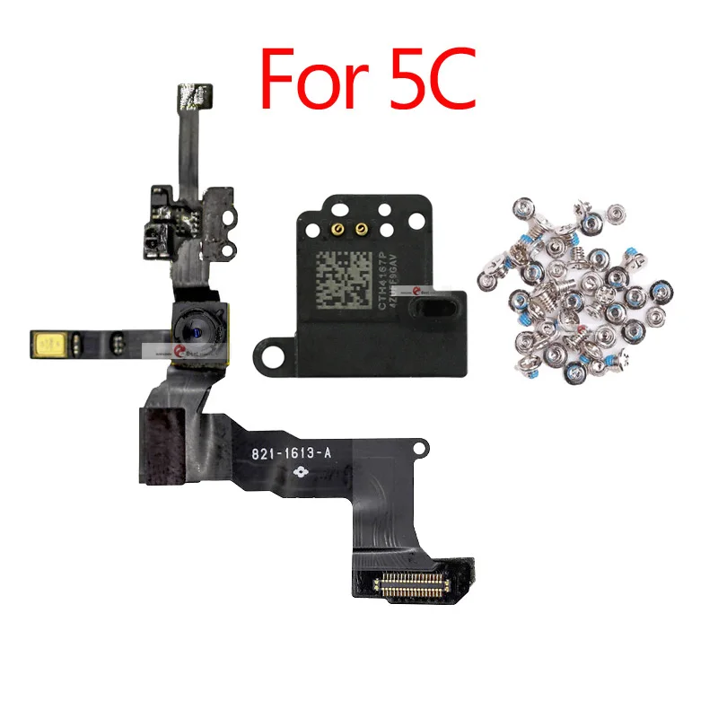 For 5C 1set Высокое качество фронтальная камера кольцо держатель для iPhone 5 5S 5C 6S 6 Plus фронтальная камера объектив правый датчик приближения гибкий кабель - Цвет: For 5C 1set