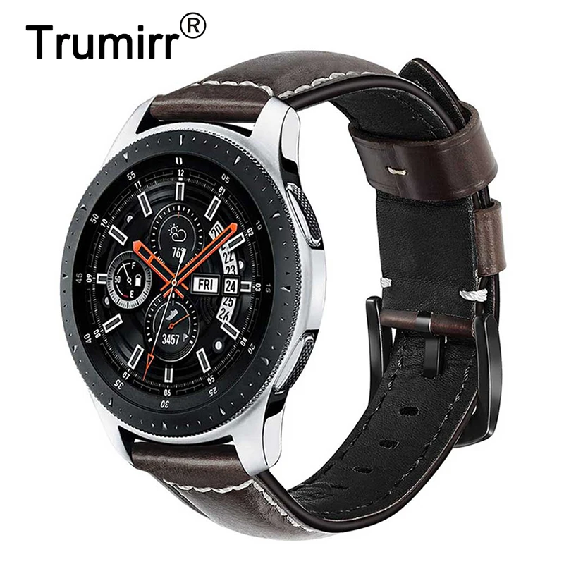 Импортный ремешок для часов из натуральной кожи 22 мм samsung Galaxy Watch 46 мм/gear S3/gear 2 Neo Live