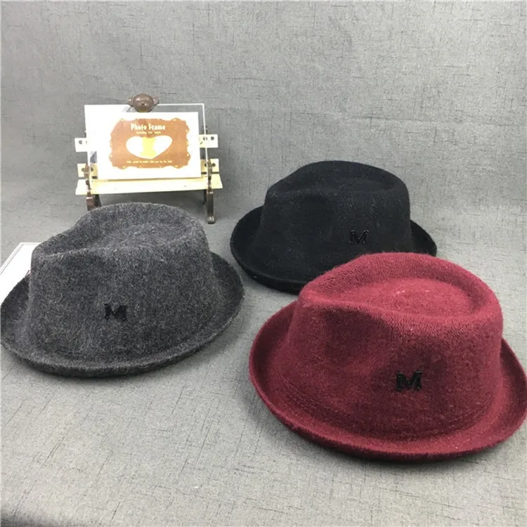 

Children Autumn & Winter Wool Fedora Hat Korean-style Baby Hat BOY'S Cap Fashion yan chu mao Bowler Hat Girls Woolen Hat