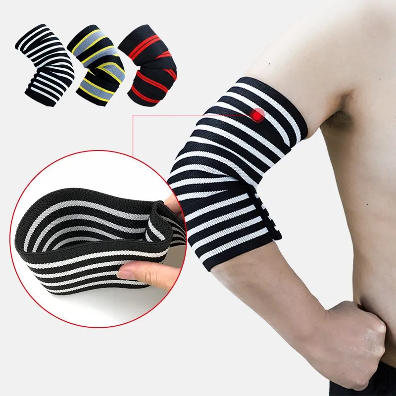 Elbow Support Elastic Bandage Wraps Tennis Volleyball Weightlifting Reduce Pain Prevent Sprain Breathale Protector Straps | Спорт и