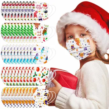 

50pc Children's Mask Disposable Face Mask Industrial 3ply Ear Loop Kids Scarf Face Mask Mascarilla Faceshield Masque Maseczki