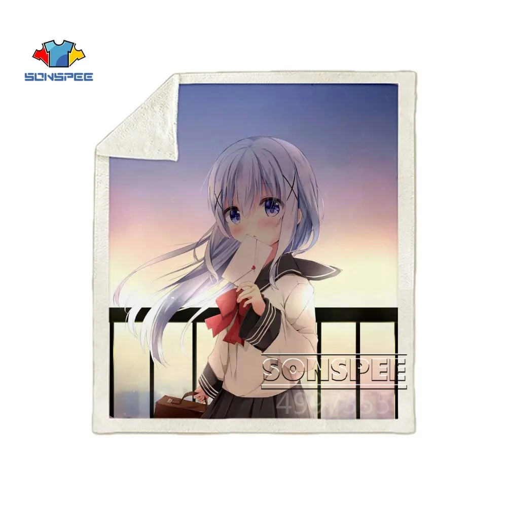 SONSPEE Кролик дом аниме harajuku для детей и взрослых 3d принт одеяло Теплый диван одеяло покрывало путешествия постельные принадлежности магазин при фабрике K133