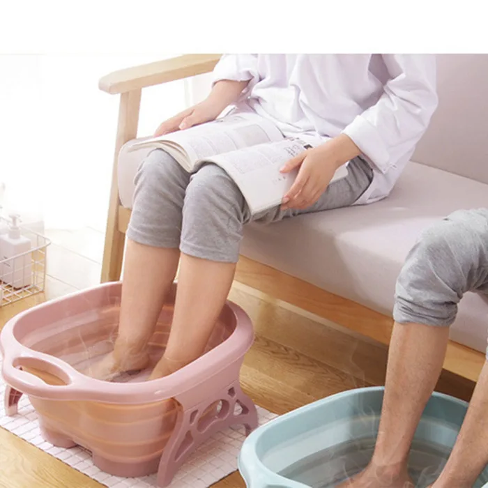 Collapsible Foot Spa Bath Tub with Massaging Rollers Health Care for Tired Sore Feet VJ-Drop