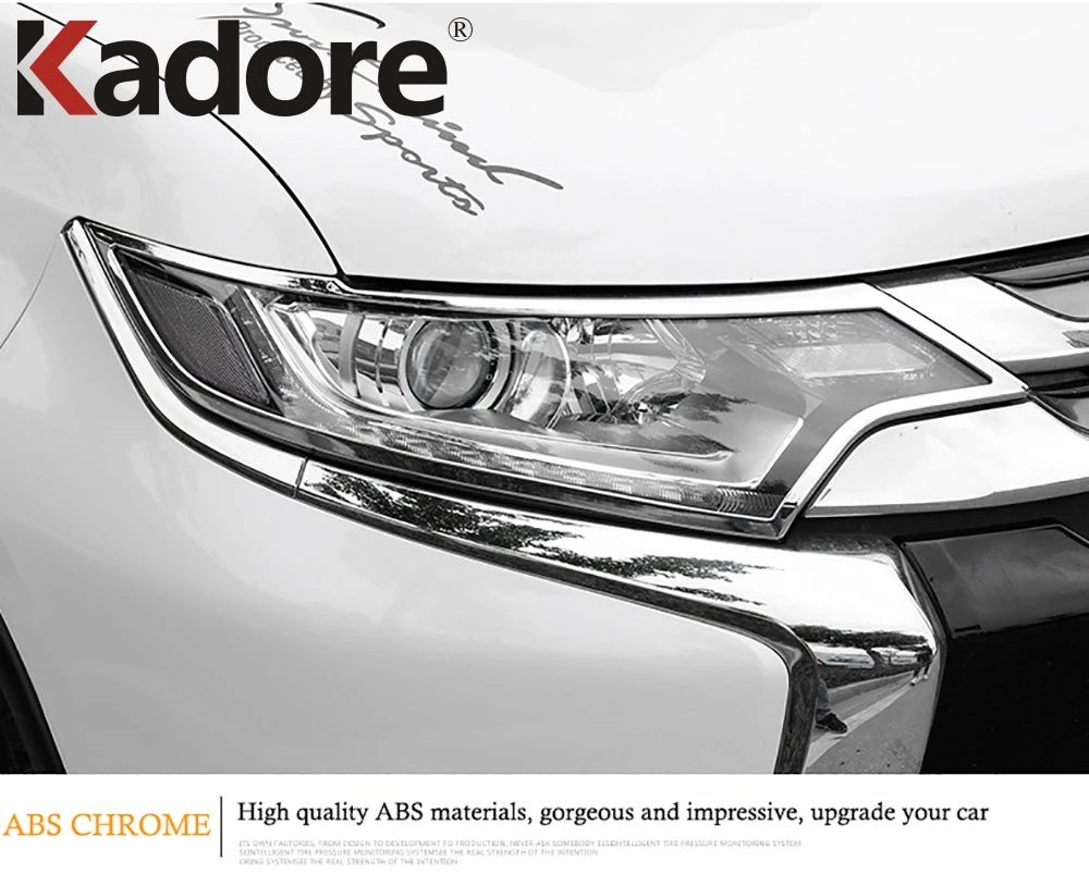 Хромированная накладка на переднюю фару для Mitsubishi Outlander 2016 2017 отделка