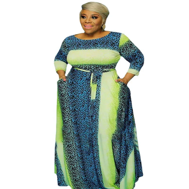 African Dresses for Women Spring and Autumn Printing Plus Size Long Dress Maxi Clothes L-4XL | Тематическая одежда и