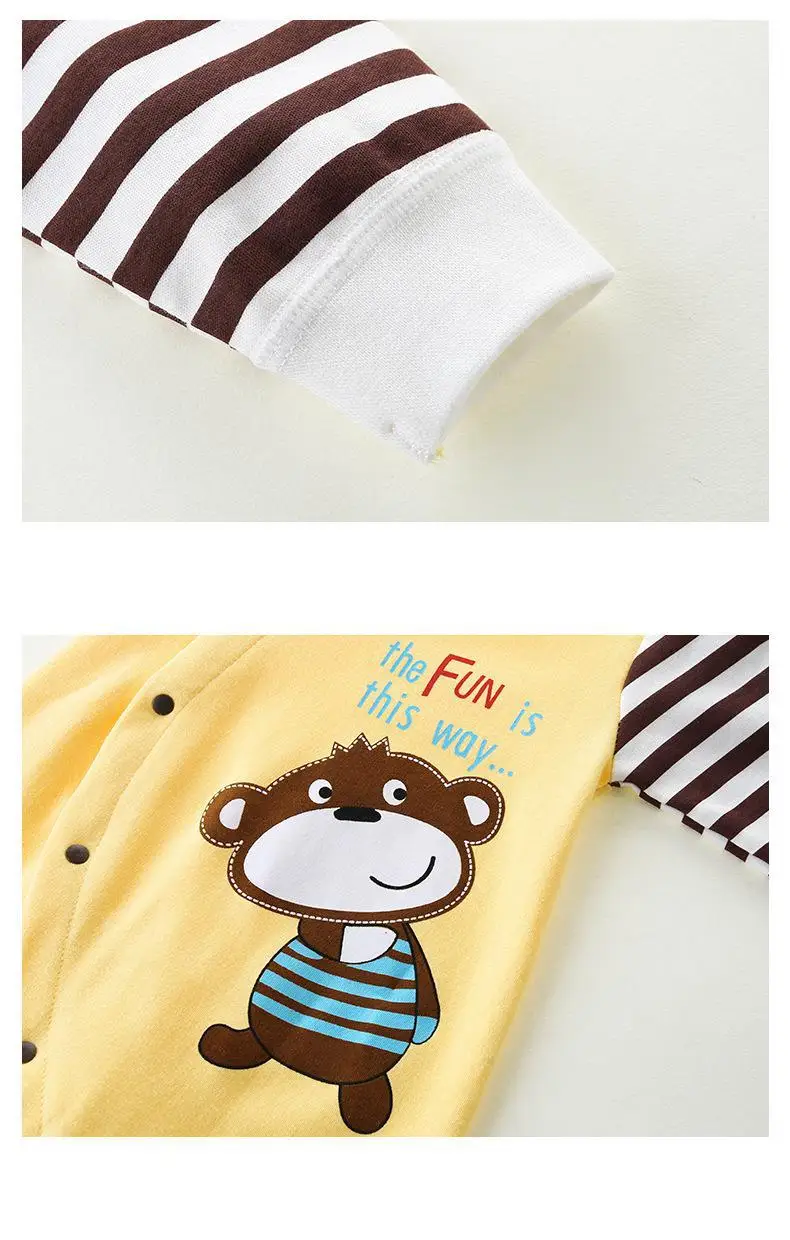 China Brand boys baby clothing 100% cotton cartoon baby girl clothes infant rompers spring cartes newborn-1-2 years Pajamas