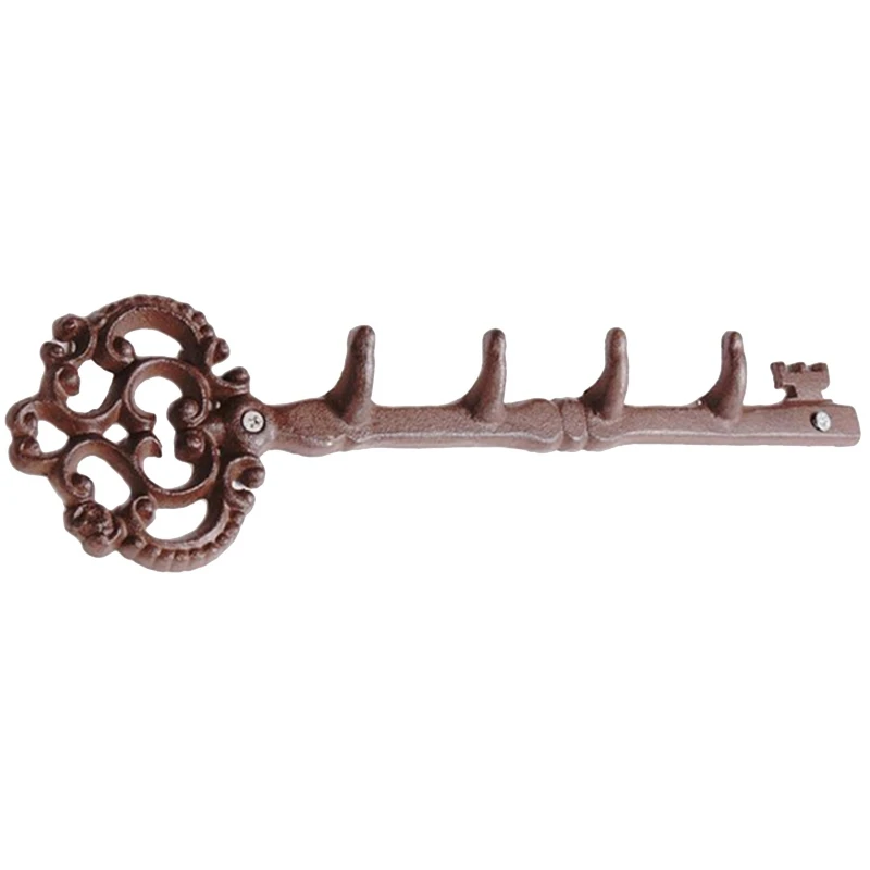 

1Pc Creative Metal Retro Vintage Classic Key Shape Wall Hooks Key Holder Coat Hanger Home Decor