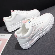 Классические маленькие белые туфли; женские студенческие туфли; коллекция года; Осенняя обувь на толстой подошве; красные туфли с высокой сеткой; женская обувь