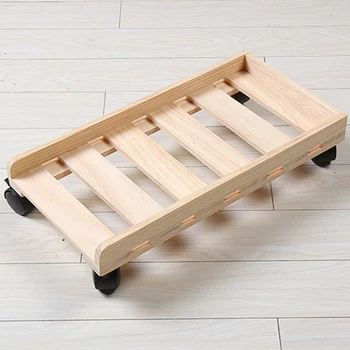 

Desktop Office Computer Wooden Adjustable CPU Stand Tower Rolling Wheels Caster Moving Heat Dissipation Case Holder Tray PC