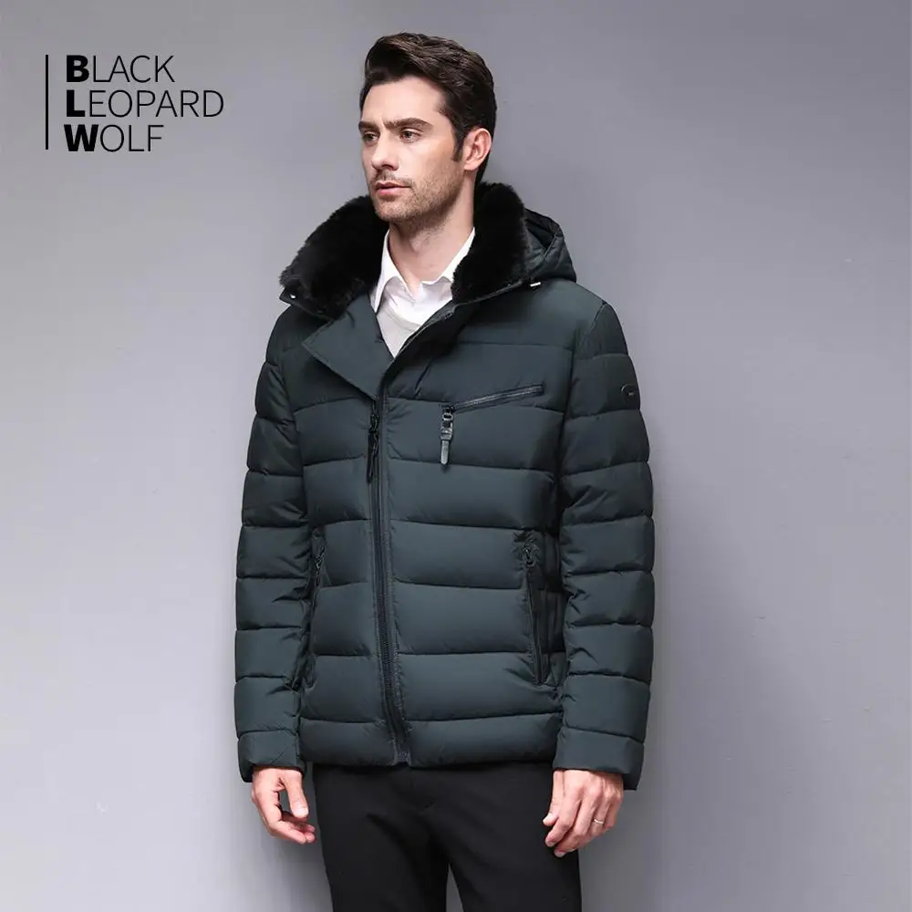 Blackleopardwolf Новое поступление горячая распродажа зимняя ветрозащитная мужская куртка с капюшоном теплая мужская парка высокого качества модная куртка BL-515
