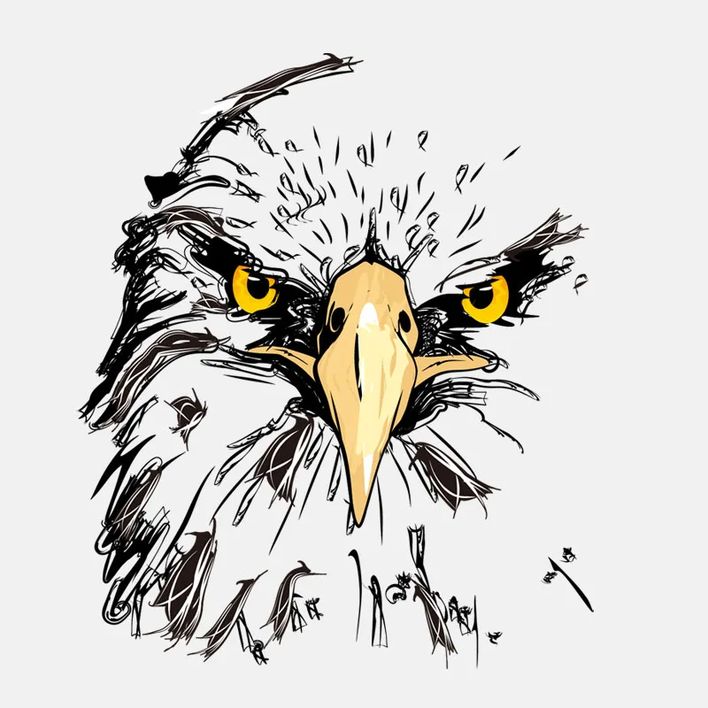 Dawasaru Eagle Eye Sharp Observation Car Sticker Personality Decal Laptop Motorcycle Auto Accessories Decoration PVC 15cm*13cm | Автомобили